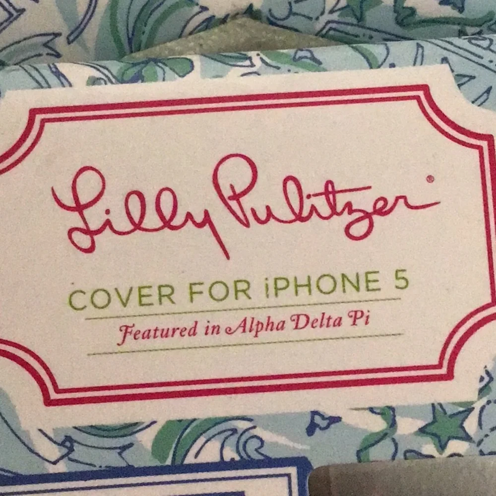 Lilly Pulitzer Blue & Green IPhone‎ 5 Sisterhood Lion Head Phone Case Cover NWT
